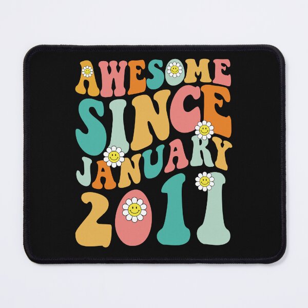 Item preview, Awesome Since January 2011 | Made In 2011 | Retro Groovy Birthday designed and sold by Christina-grich.
