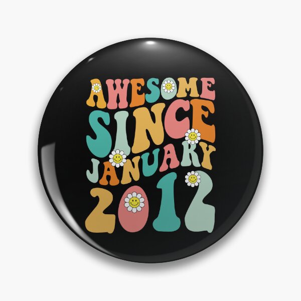 Item preview, Awesome Since January 2012 | Made In 2012 | Retro Groovy Birthday designed and sold by Christina-grich.