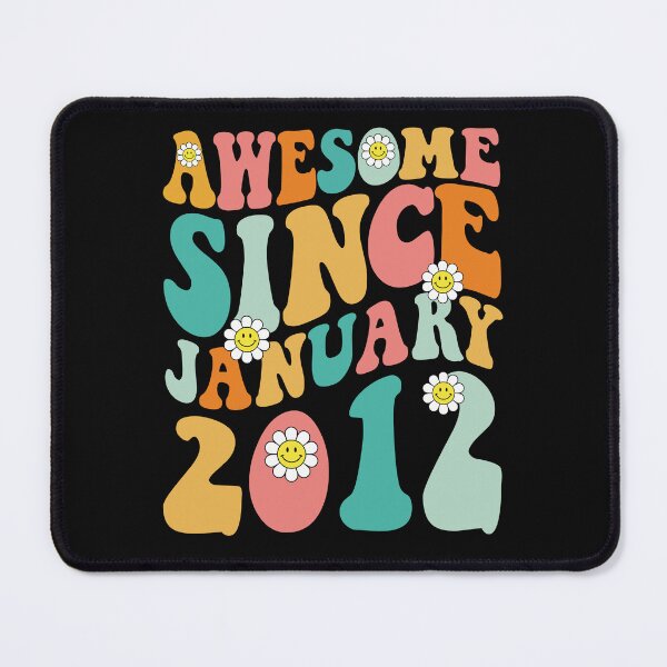 Item preview, Awesome Since January 2012 | Made In 2012 | Retro Groovy Birthday designed and sold by Christina-grich.
