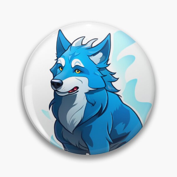 Item preview, cute blue wolf dog designed and sold by KorArtStudio.