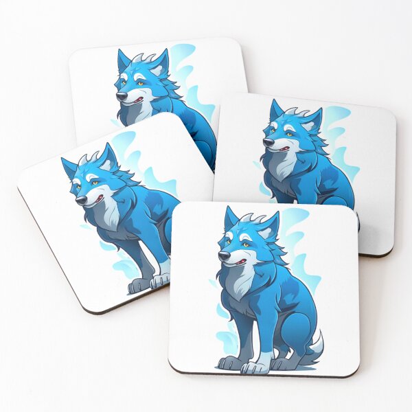 Item preview, cute blue wolf dog designed and sold by KorArtStudio.