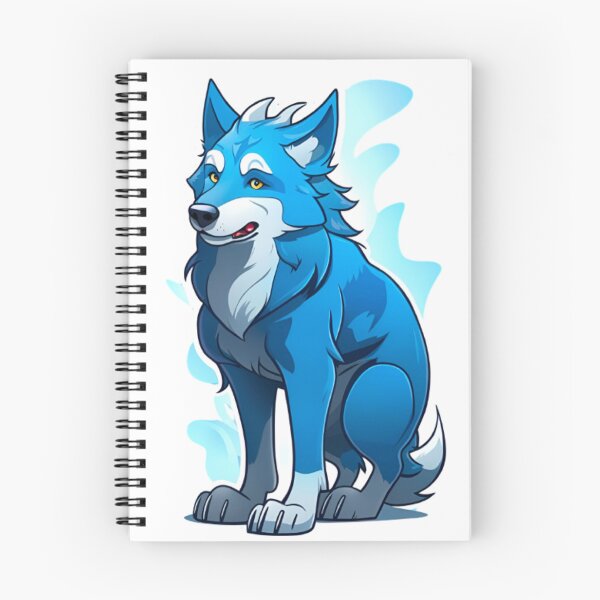Item preview, cute blue wolf dog designed and sold by KorArtStudio.
