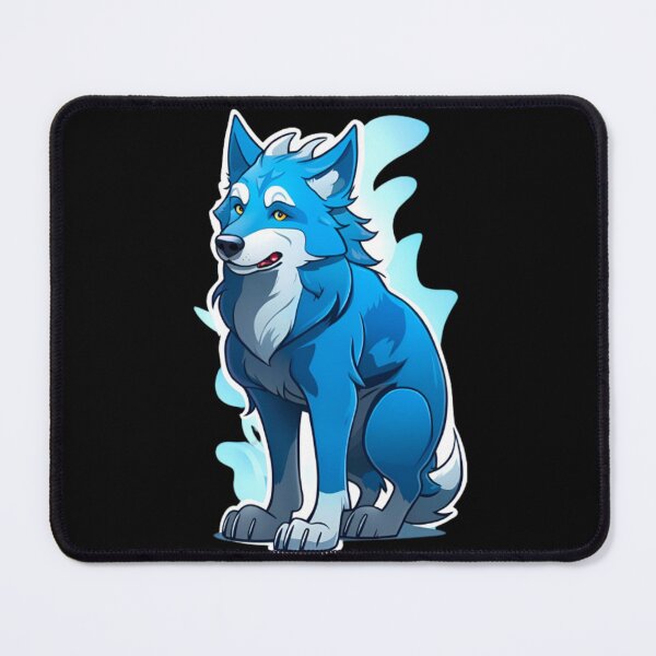 Item preview, cute blue wolf dog designed and sold by KorArtStudio.
