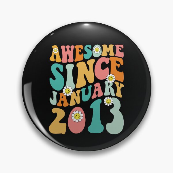 Item preview, Awesome Since January 2013 | Made In 2013 | Retro Groovy Birthday designed and sold by Christina-grich.