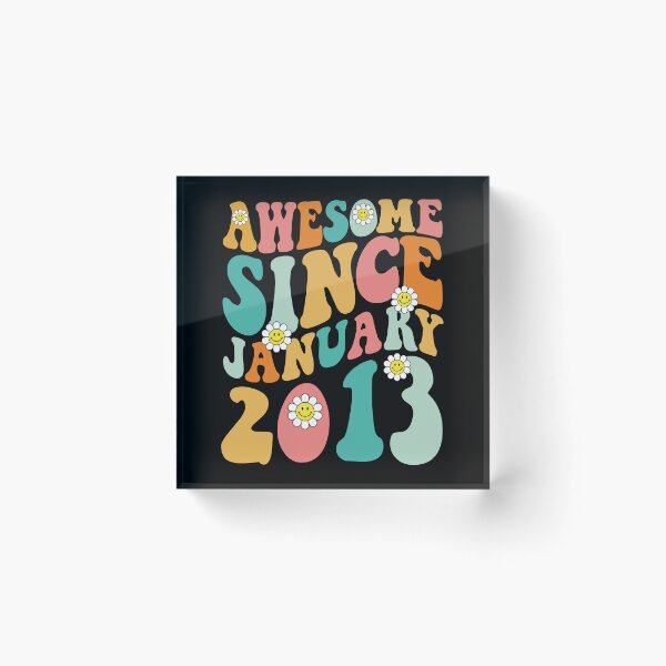 Item preview, Awesome Since January 2013 | Made In 2013 | Retro Groovy Birthday designed and sold by Christina-grich.