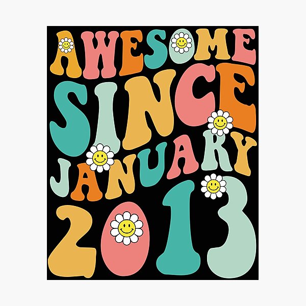 Item preview, Awesome Since January 2013 | Made In 2013 | Retro Groovy Birthday designed and sold by Christina-grich.