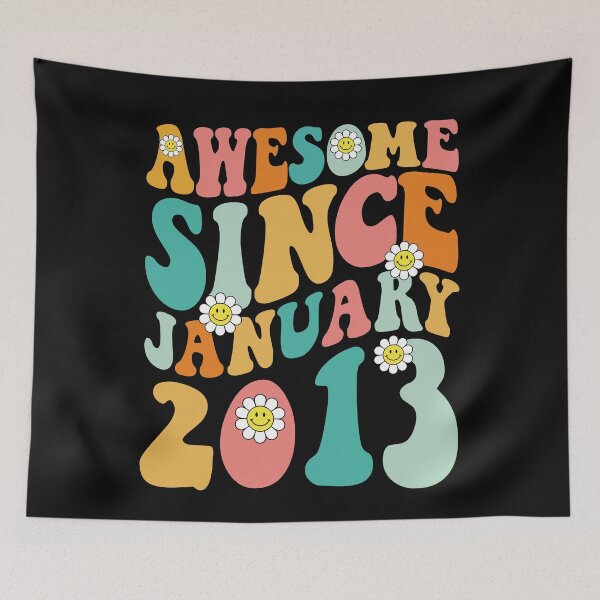 Item preview, Awesome Since January 2013 | Made In 2013 | Retro Groovy Birthday designed and sold by Christina-grich.