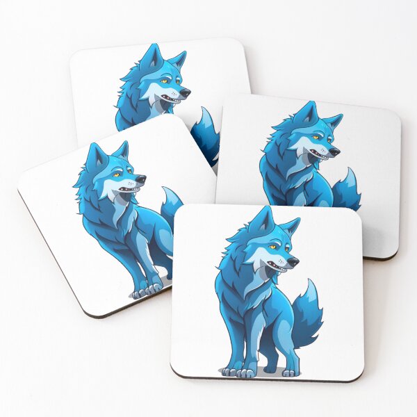 Item preview, cool blue wolf dog designed and sold by KorArtStudio.