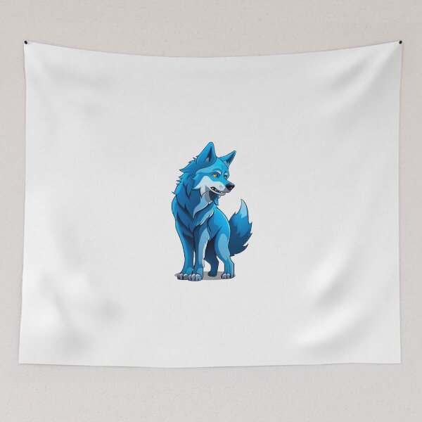Item preview, cool blue wolf dog designed and sold by KorArtStudio.