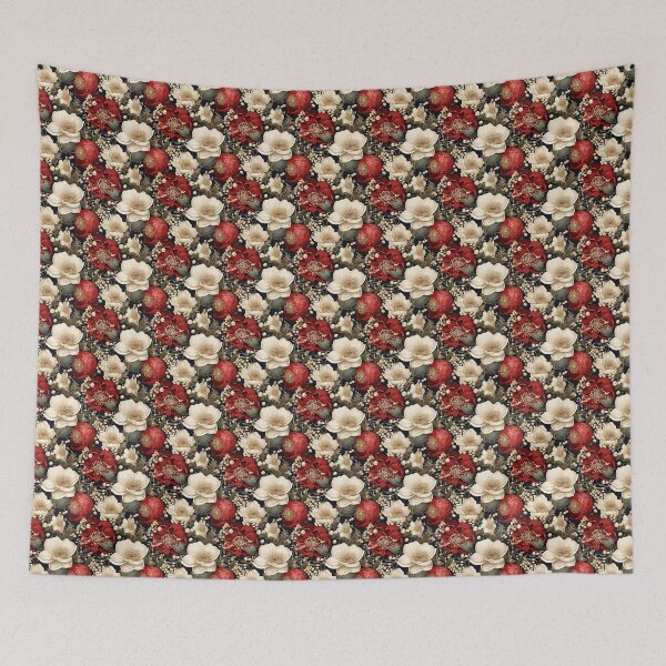 Item preview, Christmas Rose Elegance: Festive Ornament Pattern designed and sold by BloomPattern.