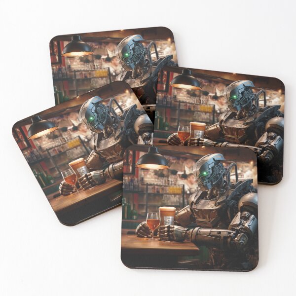 Item preview, Robot in a bar designed and sold by OlmArtify.