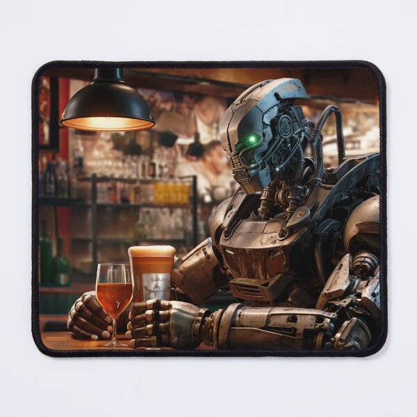 Item preview, Robot in a bar designed and sold by OlmArtify.