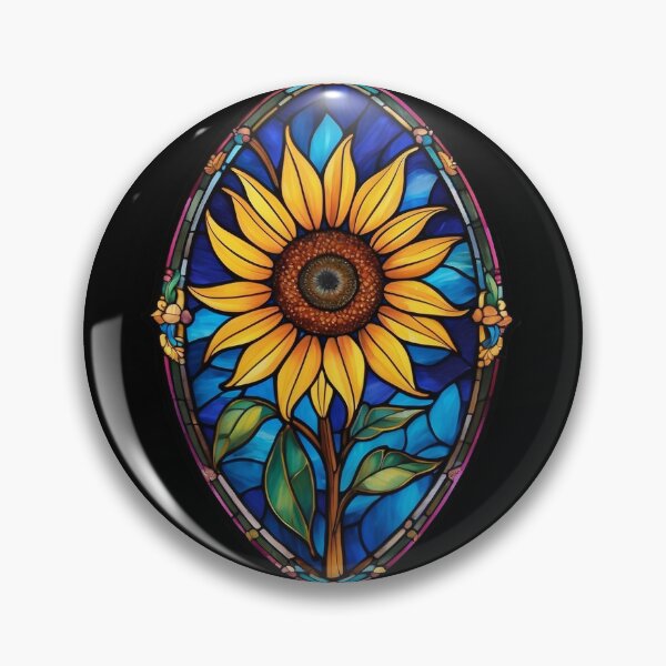 Item preview, Stained Glass Sunflower designed and sold by Desfix.