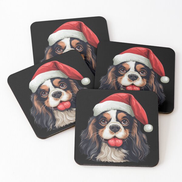 Item preview, A festive Tricolor King Charles Cavalier Spaniel designed and sold by Nicholson Street Creative.