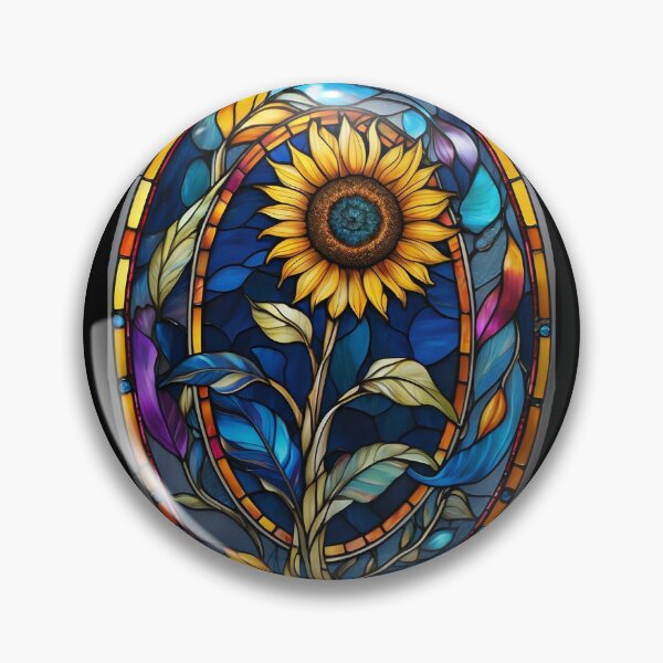 Item preview, Stained Glass Sunflower designed and sold by Desfix.