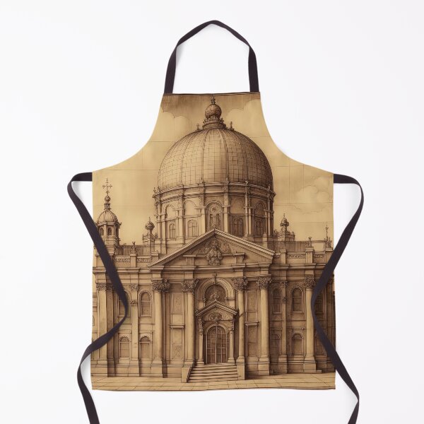 Item preview, Cityscape With Cathedral Inspired by Leonardo Da Vinci designed and sold by LanaGustavsson.