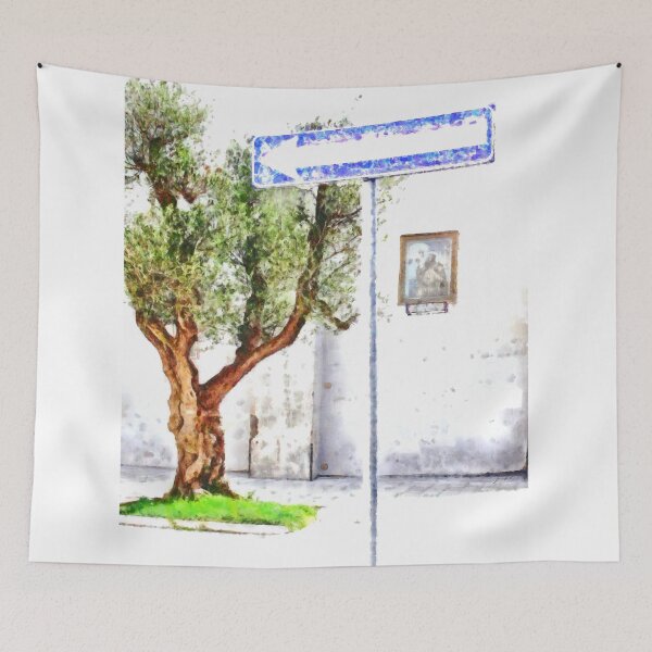 Item preview, The votive kiosk the road sign and the olive tree designed and sold by Giuseppe Cocco.