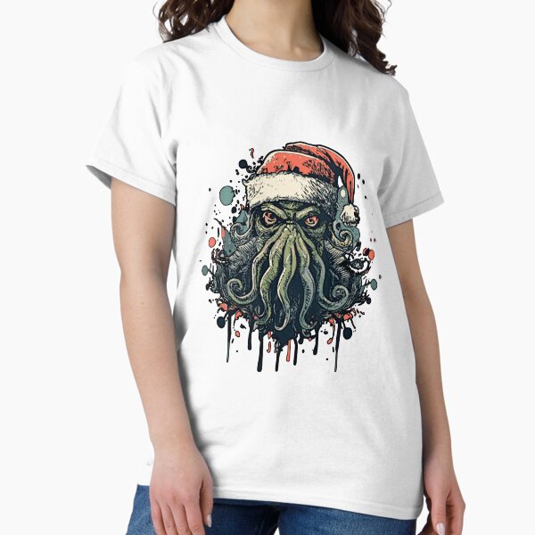 Vista previa del artículo con la obra «Un retrato de Navidad Cthulhu #2», diseñado y vendido por InfinityTone.
