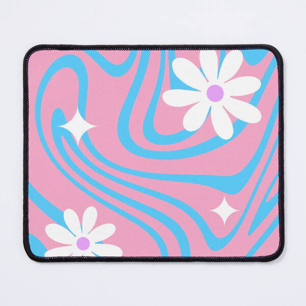 Item preview, Subtle trans flag flowers and swirls designed and sold by RandomlyRainbow.