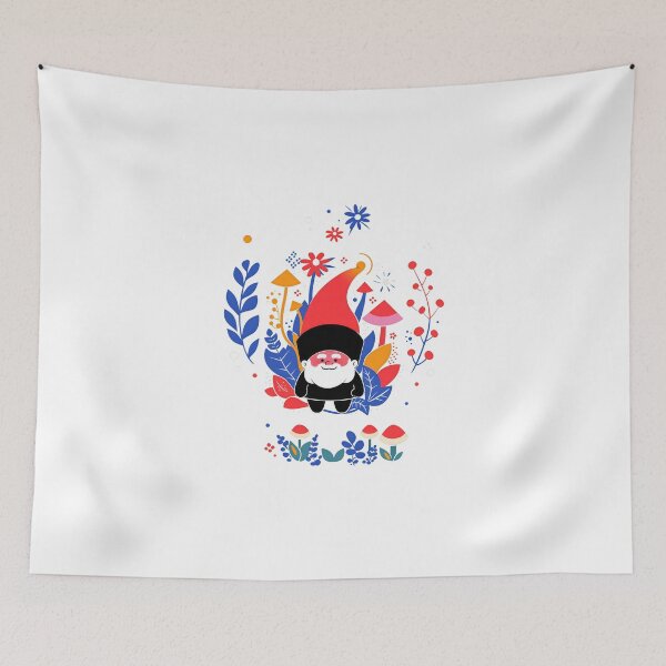 Item preview, Cute garden gnome and flowers designed and sold by Lobory.