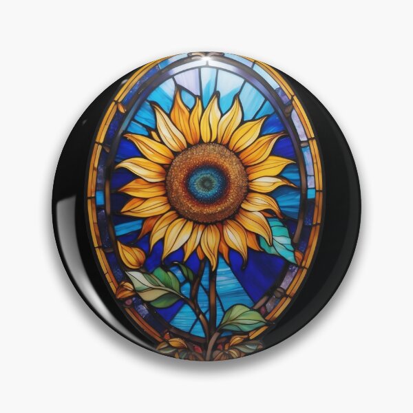 Item preview, Stained Glass Sunflower designed and sold by Desfix.