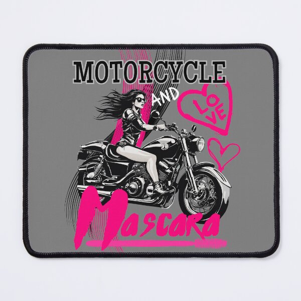 Item preview, Hot pink Motorcycle and Mascara. Girl biker. designed and sold by VieBelieve.