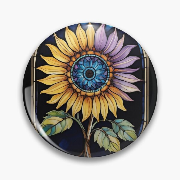 Item preview, Stained Glass Sunflower designed and sold by Desfix.