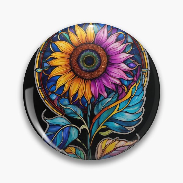 Item preview, Stained Glass Sunflower designed and sold by Desfix.