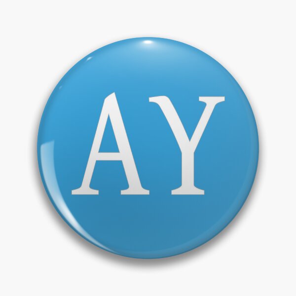 Item preview, AY Initials Monogram Elegant White Letters designed and sold by Jeallan Designs.