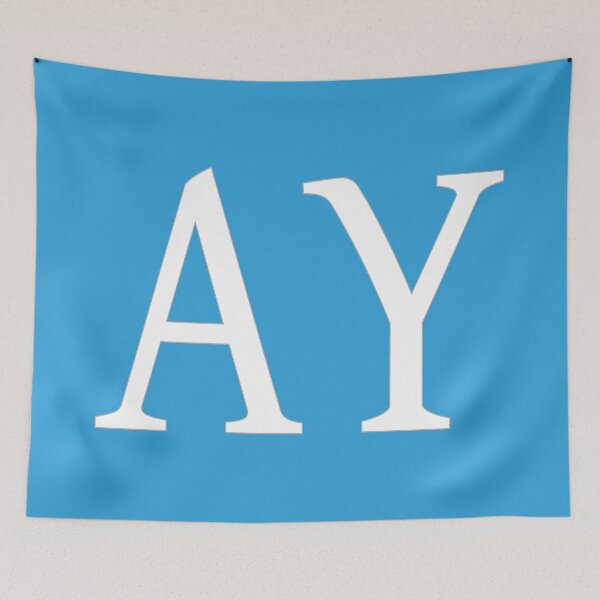 Item preview, AY Initials Monogram Elegant White Letters designed and sold by Jeallan Designs.