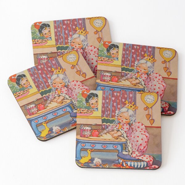 Item preview, , Queen of Hearts, vintage illustrations children's nursey rhyme designed and sold by Faerieglen.