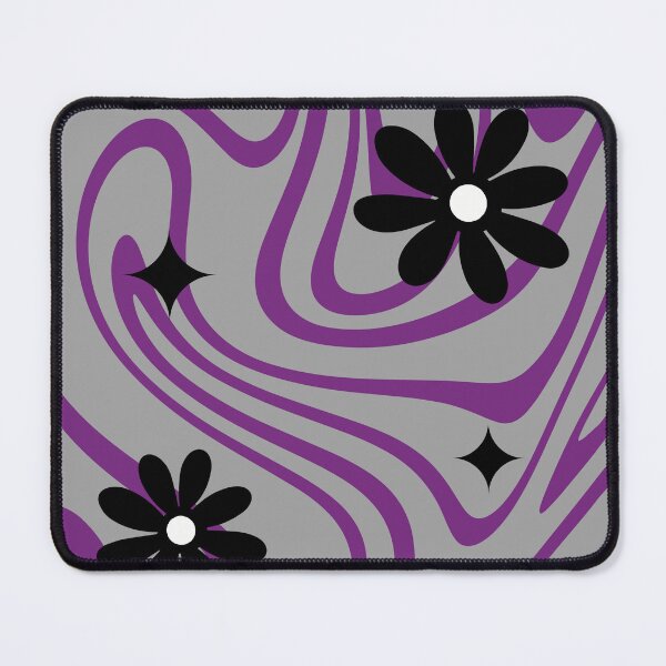 Item preview, Subtle asexual flag flowers and swirls designed and sold by RandomlyRainbow.