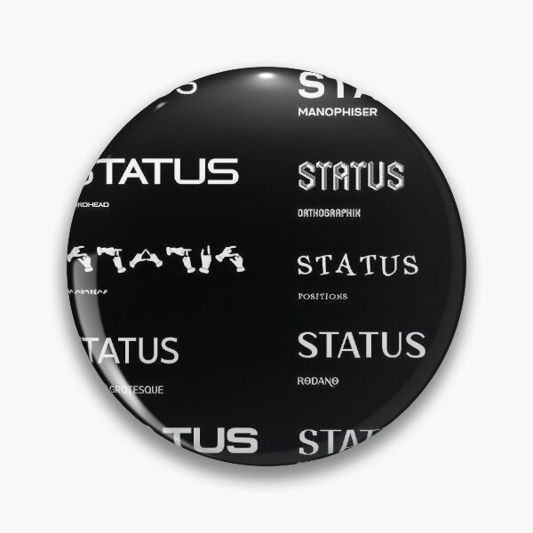 Item preview, Status Lettering: The Art of "Status" in Diverse Fonts designed and sold by ABUSSUAL.