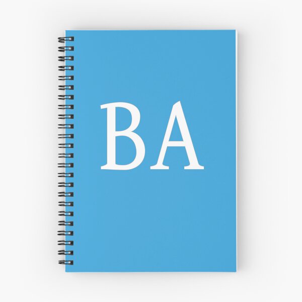 Item preview, BA Initials Monogram Elegant White Letters designed and sold by Jeallan Designs.