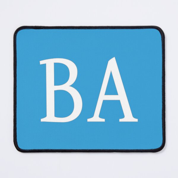 Item preview, BA Initials Monogram Elegant White Letters designed and sold by Jeallan Designs.