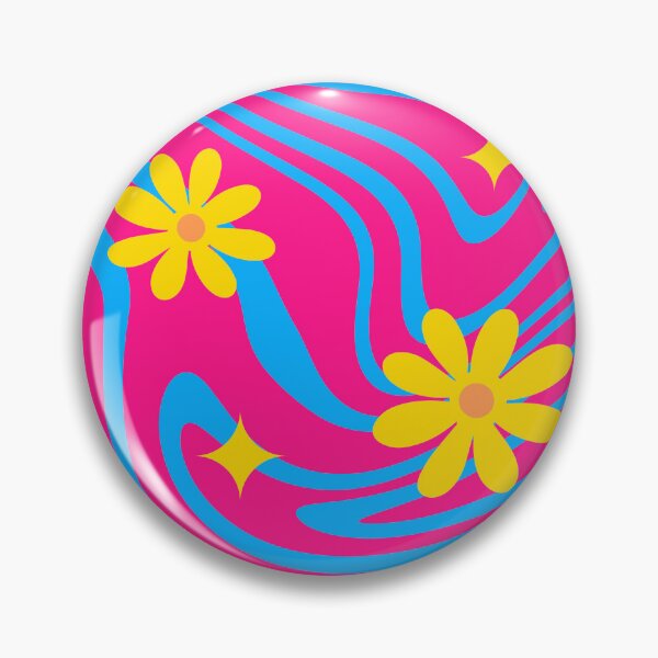 Item preview, Subtle pansexual flag flowers and swirls designed and sold by RandomlyRainbow.