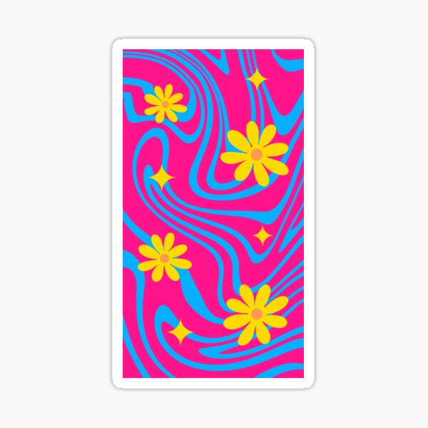 Item preview, Subtle pansexual flag flowers and swirls designed and sold by RandomlyRainbow.