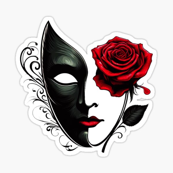Elegance Unveiled: Phantom of The Opera Lady Sticker