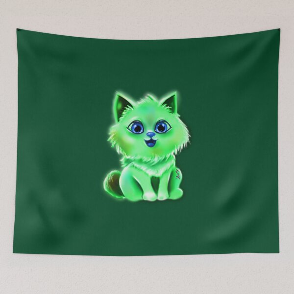 Item preview, Happy Kitty green designed and sold by Themys24.