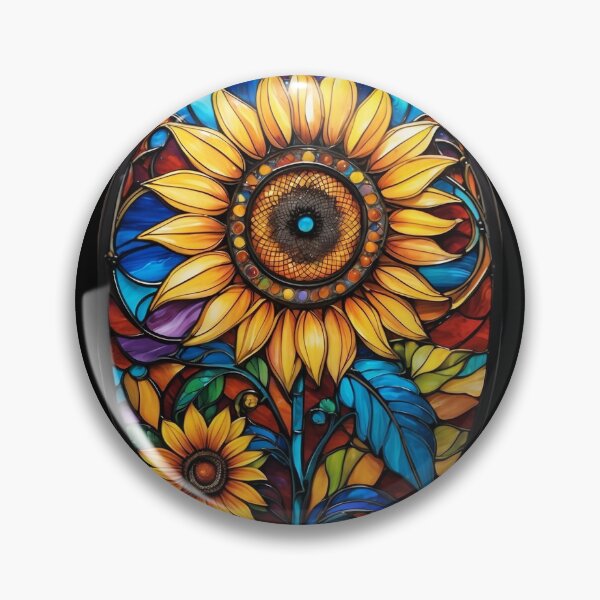 Item preview, Stained Glass Sunflower designed and sold by Desfix.