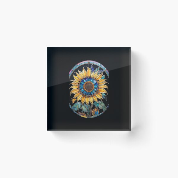 Item preview, Stained Glass Sunflower designed and sold by Desfix.