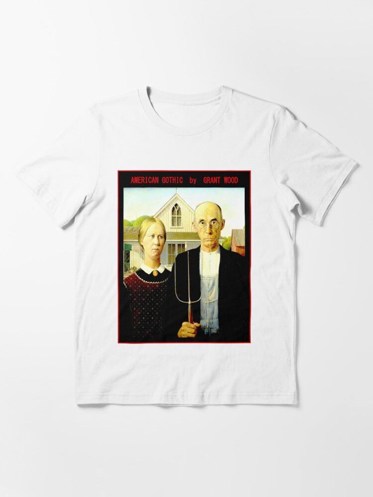 AMERICAN GOTHIC : Vintage painting print by Grant Wood | Essential T-Shirt