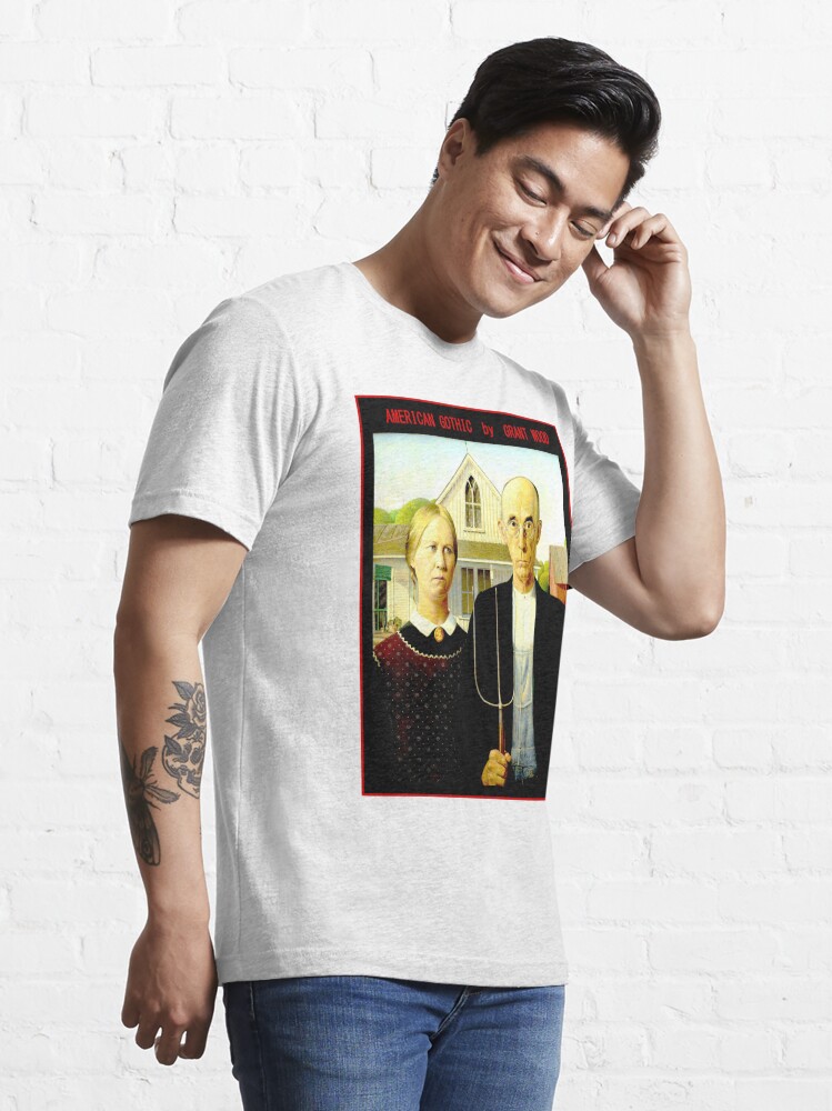 AMERICAN GOTHIC : Vintage painting print by Grant Wood | Essential T-Shirt