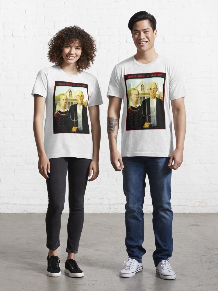 AMERICAN GOTHIC : Vintage painting print by Grant Wood | Essential T-Shirt