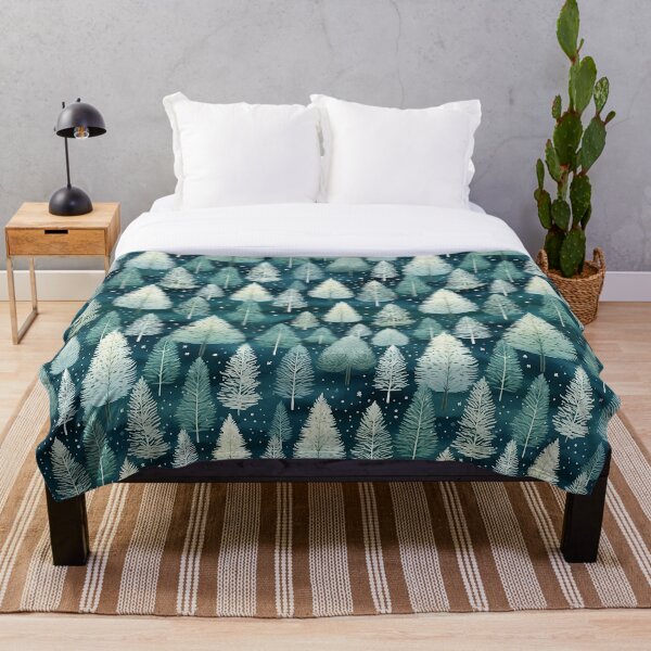 Aperçu de l'œuvre Motif de sapins enneigés, motif d'arbres de Noël  créée et vendue par DefauItCube.