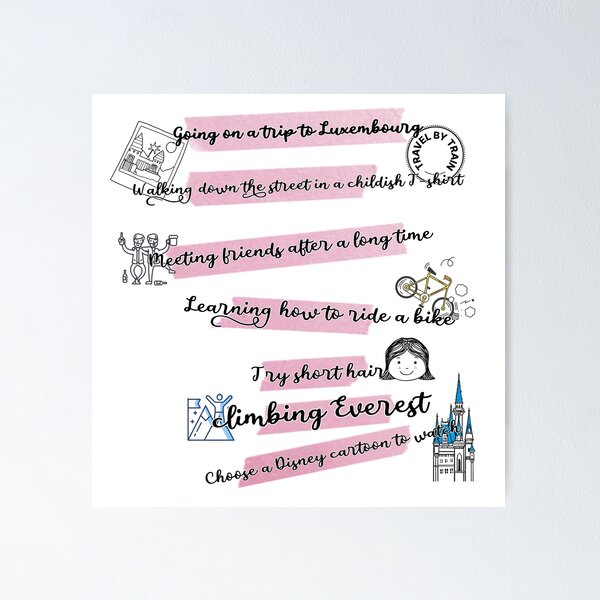 Item preview, Bucket list designed and sold by zzzozzo.