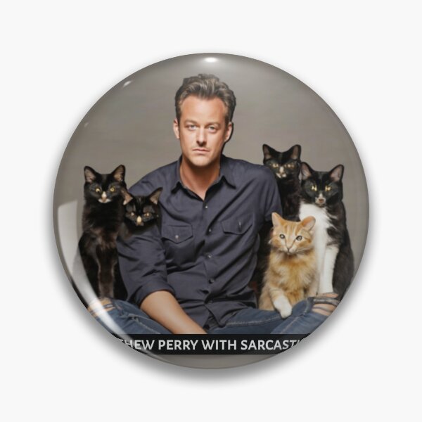 Item preview, Matthew perry with sarcastic cat,ai generated  designed and sold by Hania777.