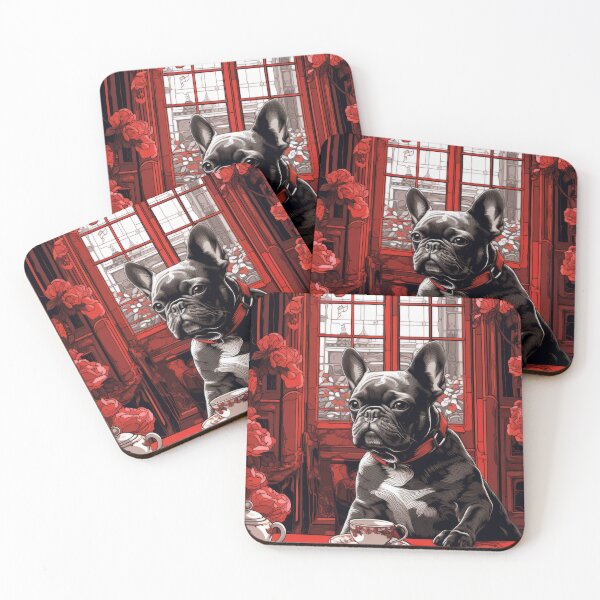 Item preview, Copy of French Bulldog in a Parisian Cafe designed and sold by Johnelh.
