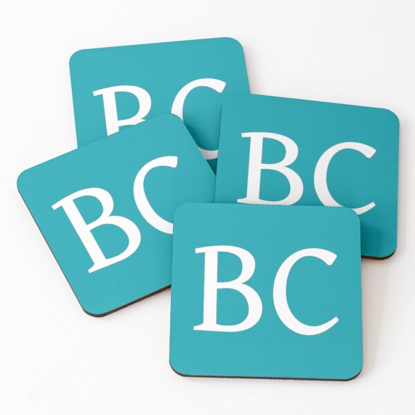 Item preview, BC Initials Monogram Elegant White Letters designed and sold by Jeallan Designs.