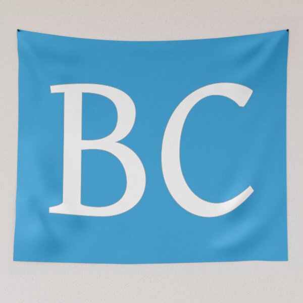 Item preview, BC Initials Monogram Elegant White Letters designed and sold by Jeallan Designs.